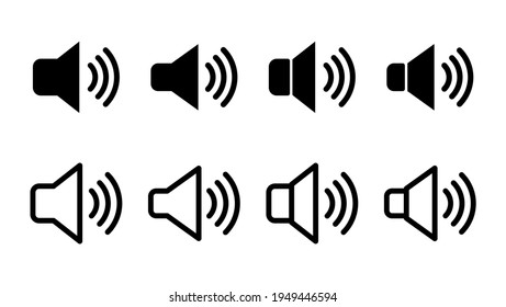 Speaker icon set. volume icon vector. loudspeaker icon vector. sound symbol