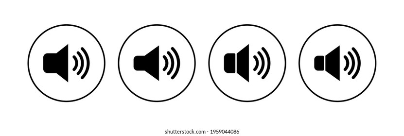 Speaker icon set. volume icon vector. loudspeaker icon vector. sound symbol