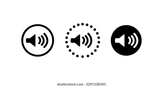 Speaker icon set. volume icon vector. vector on white background editable