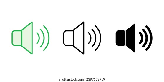 Speaker icon set. volume icon vector. loudspeaker icon vector. sound symbol