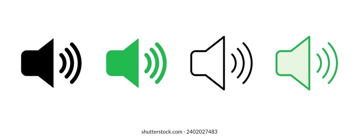 Speaker icon set. volume icon vector. loudspeaker icon vector. sound symbol