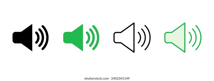 Speaker icon set. volume icon vector. loudspeaker icon vector. sound symbol