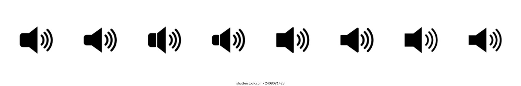 Speaker icon set. volume icon vector. loudspeaker icon vector. sound symbol