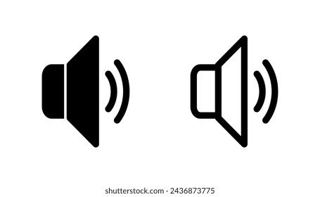 Speaker icon set. volume icon vector. loudspeaker icon vector. sound symbol