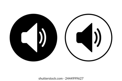 Conjunto de iconos de altavoces. Vector de iconos de volumen. Vector de iconos de altavoces. símbolo de sonido