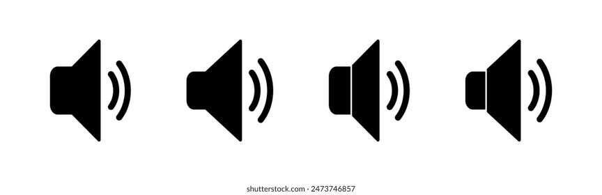 Speaker icon set. volume icon vector. loudspeaker icon vector. sound symbol