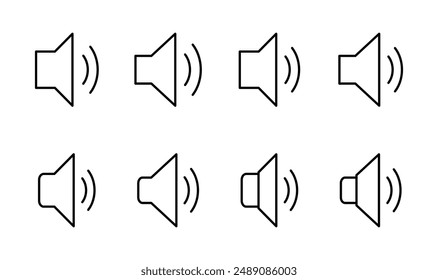 Speaker icon set. volume icon vector. loudspeaker icon vector. sound symbol