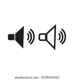 Lautsprecher-Symbolsatz. Volume-Symbol, Vektor. Lautsprecher-Icon-Vektor. Klangzeichen