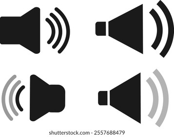 Speaker icon set. volume icon vector. Sound volume icons set
