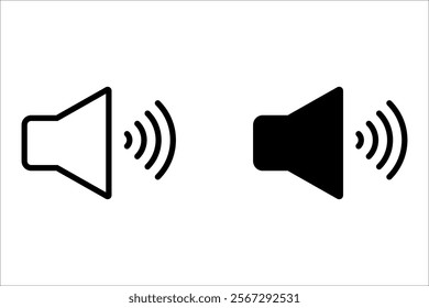 Speaker icon set. volume icon vector. loudspeaker icon vector. sound symbol