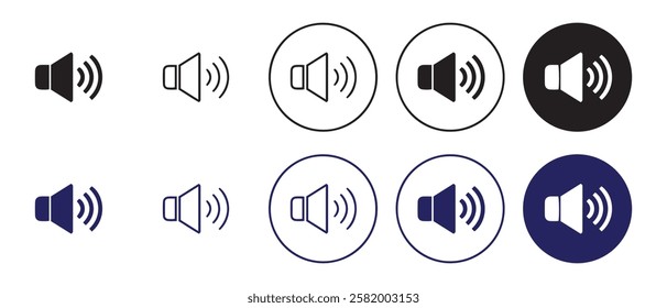 Speaker icon set. volume icon vector. loudspeaker icon vector. sound symbol.