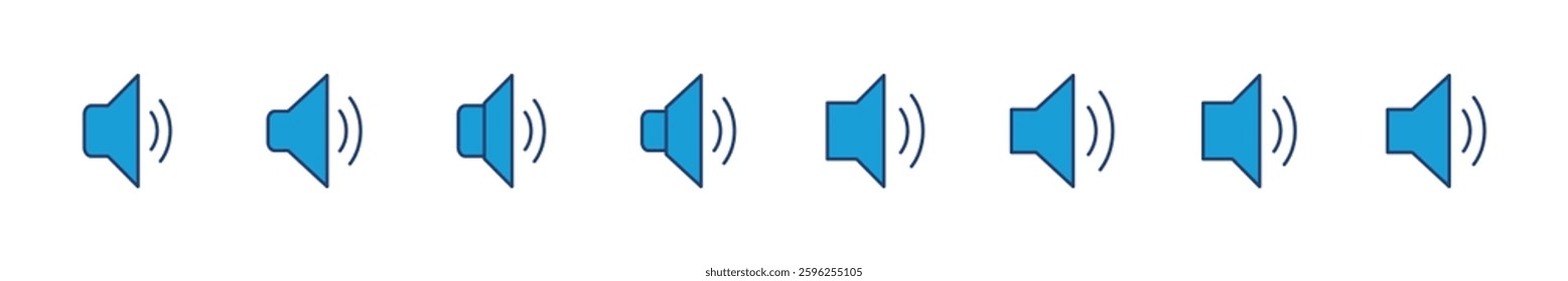 Speaker icon set. volume icon vector. loudspeaker icon vector. sound symbol