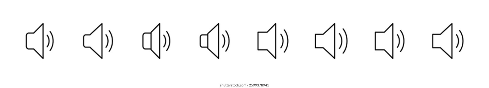 Speaker icon set. volume icon vector. loudspeaker icon vector. sound symbol