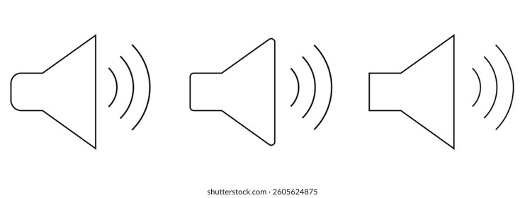 Speaker icon set. volume icon vector. loudspeaker icon vector. sound symbol. EPS 10