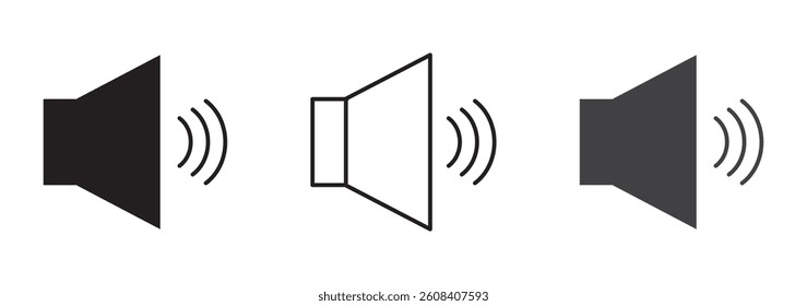 Speaker icon set. volume icon vector. loudspeaker icon vector. sound symbol.