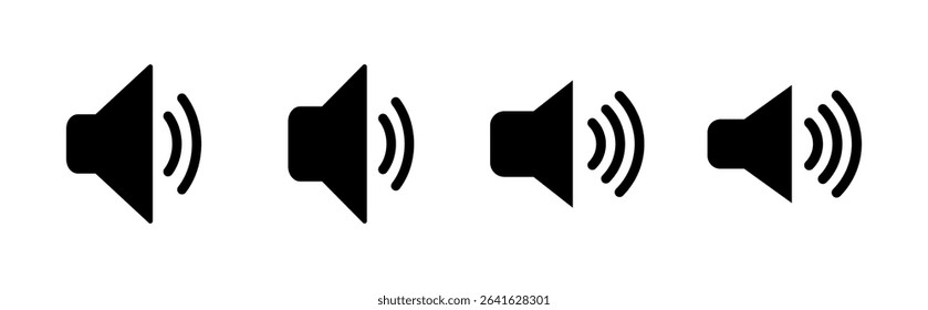 Speaker icon set. volume icon vector. loudspeaker icon vector. sound symbol