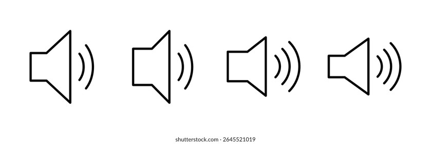 Ícone de alto-falante definido. ícone de volume vetor. ícone de alto-falante vetor. símbolo de som
