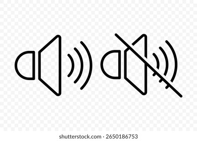 Speaker icon set. volume icon vector. Noise icon, Silent sign, Low volume, Maximum Volume symbol, No volume. Mute and unmute sound flat vector icons. 