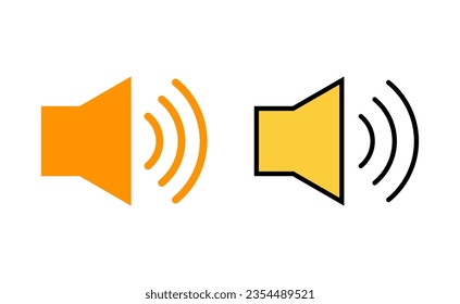 Juego de iconos del altavoz para aplicaciones web y móviles. signo de volumen y símbolo. icono de altavoz. símbolo de sonido