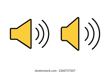Speaker icon set for web and mobile app. volume sign and symbol. loudspeaker icon. sound symbol