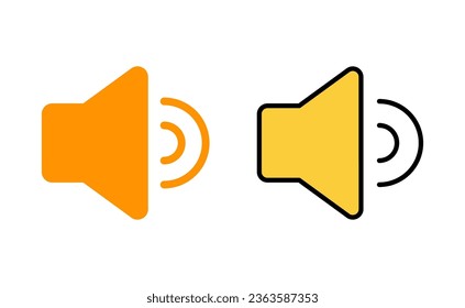 Lautsprecher-Icon-Set für Web- und Mobile-App. Lautstärkezeichen und -zeichen. Lautsprechersymbol. Tonsymbol