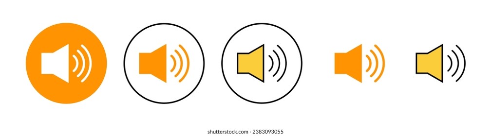 Speaker icon set for web and mobile app. volume sign and symbol. loudspeaker icon. sound symbol