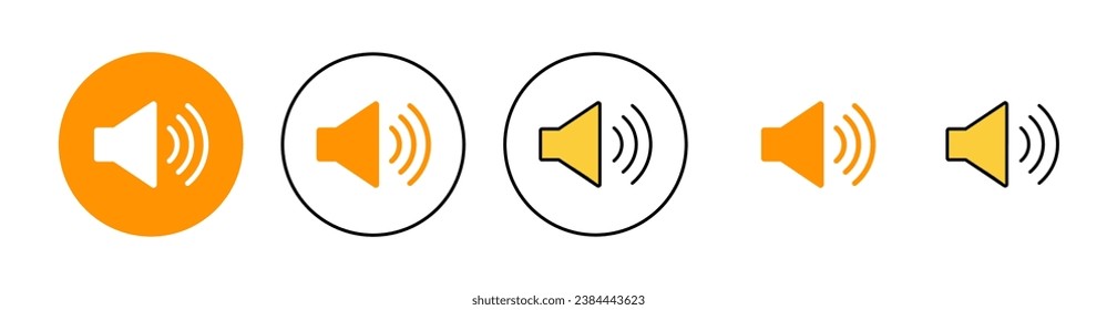 Juego de iconos del altavoz para aplicaciones web y móviles. signo de volumen y símbolo. icono de altavoz. símbolo de sonido