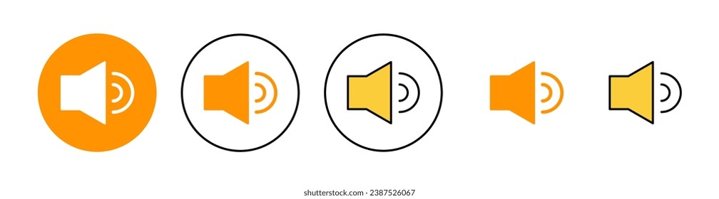 Speaker icon set for web and mobile app. volume sign and symbol. loudspeaker icon. sound symbol