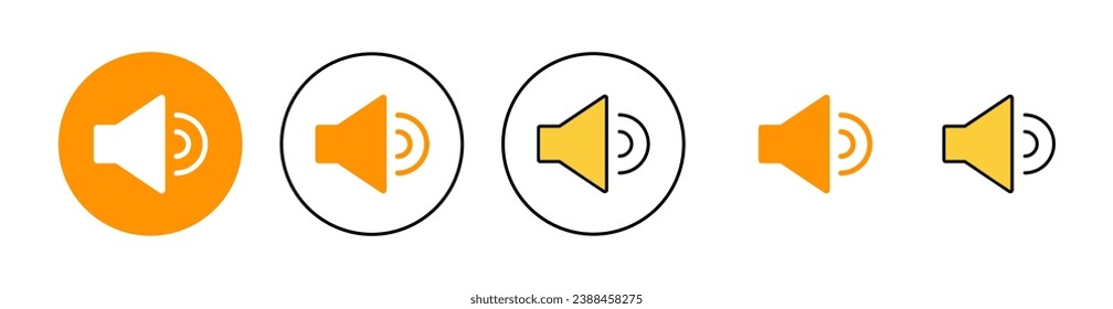 Speaker icon set for web and mobile app. volume sign and symbol. loudspeaker icon. sound symbol