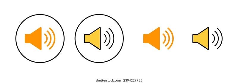 Speaker icon set for web and mobile app. volume sign and symbol. loudspeaker icon. sound symbol