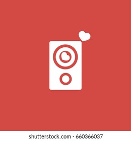 speaker icon. sign design. red background