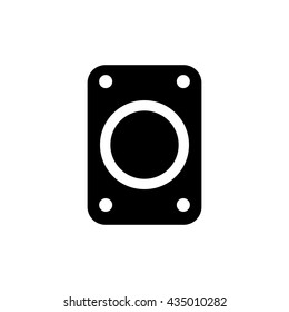 Speaker icon. . Silhouette flat design vector illustration