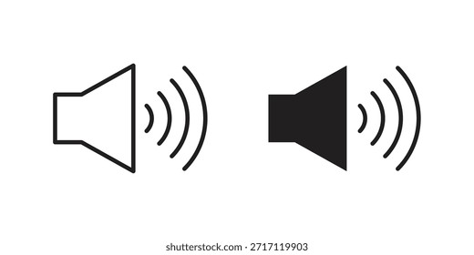 Diseños de Vector de silueta de icono de altavoz. Trazos editables