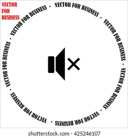Speaker icon. Simple black vector symbol. Logo for web. Image for business.