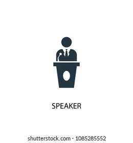 Speaker icon. Simple element illustration. Speaker concept symbol design from Elections collection. Can be used for web and mobile.