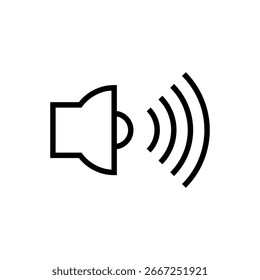 speaker icon, simple flat style, vector illustration, symbol, design logo template pictogram, for ui or ux isolated on white for mobile app, editable