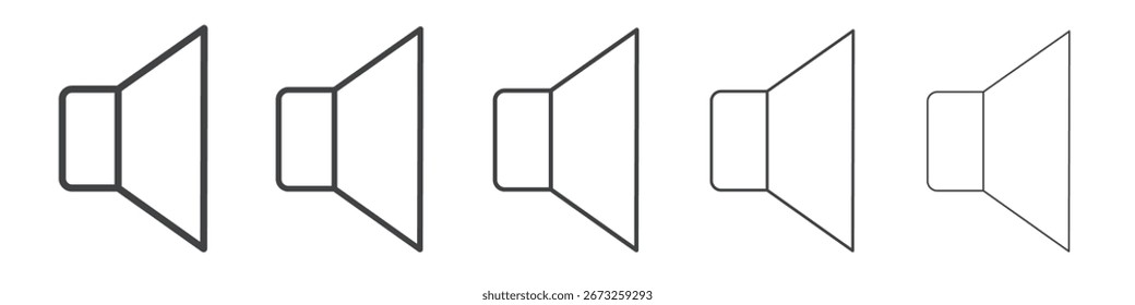 Símbolo de colección de ilustración simple de icono de altavoz