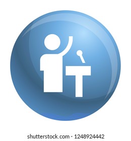 Speaker icon. Simple illustration of speaker vector icon for web design isolated on white background