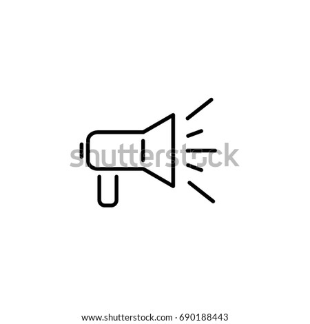 speaker icon, simple line sign, vector illustration of Eps10