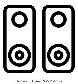 Speaker icon with simple and line style