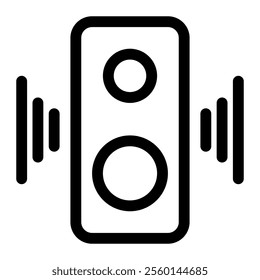 Speaker icon with simple and line style