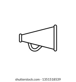 speaker icon. Simple thin line, outline vector of movie, cinema, film, screen, flicks icons for UI and UX, website or mobile application