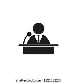 Speaker icon. Simple vector illustration.