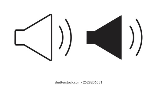 Speaker icon in solid and stroke style.