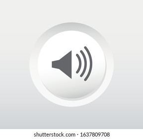 Speaker icon. Sound on. Vector illustration. Megaphone icon.