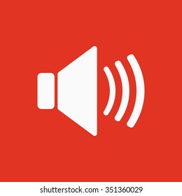The speaker icon. Sound symbol. Flat Vector illustration