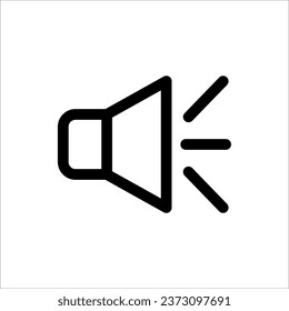 Icono del altavoz. Icono de sonido, Ilustración vectorial aislada en fondo blanco