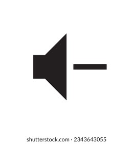Speaker icon. Sound icon. volume down