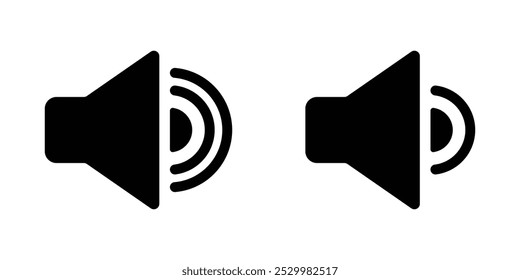 Ícone do alto-falante. Ícone do volume de som. Volume do alto-falante. Ícone de Som. Ícone de volume definido.