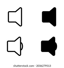 Símbolo de icono del altavoz para aplicaciones y sitios web